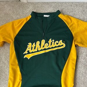 Athletics A’s Green and Yellow Zip Jersey